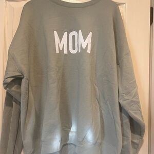 Mom Crewneck Sweatshirt in Sage Green
